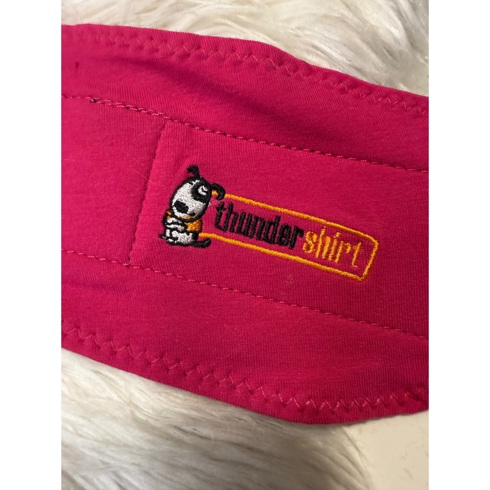 ThunderShirt Dog Anxiety Vest Pink White Striped Calming Wrap Jacket Medium